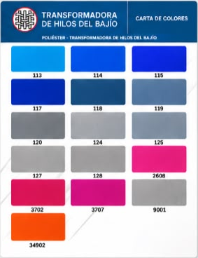 Carta de colores, página 4 de 4: azules, grises y rosas
